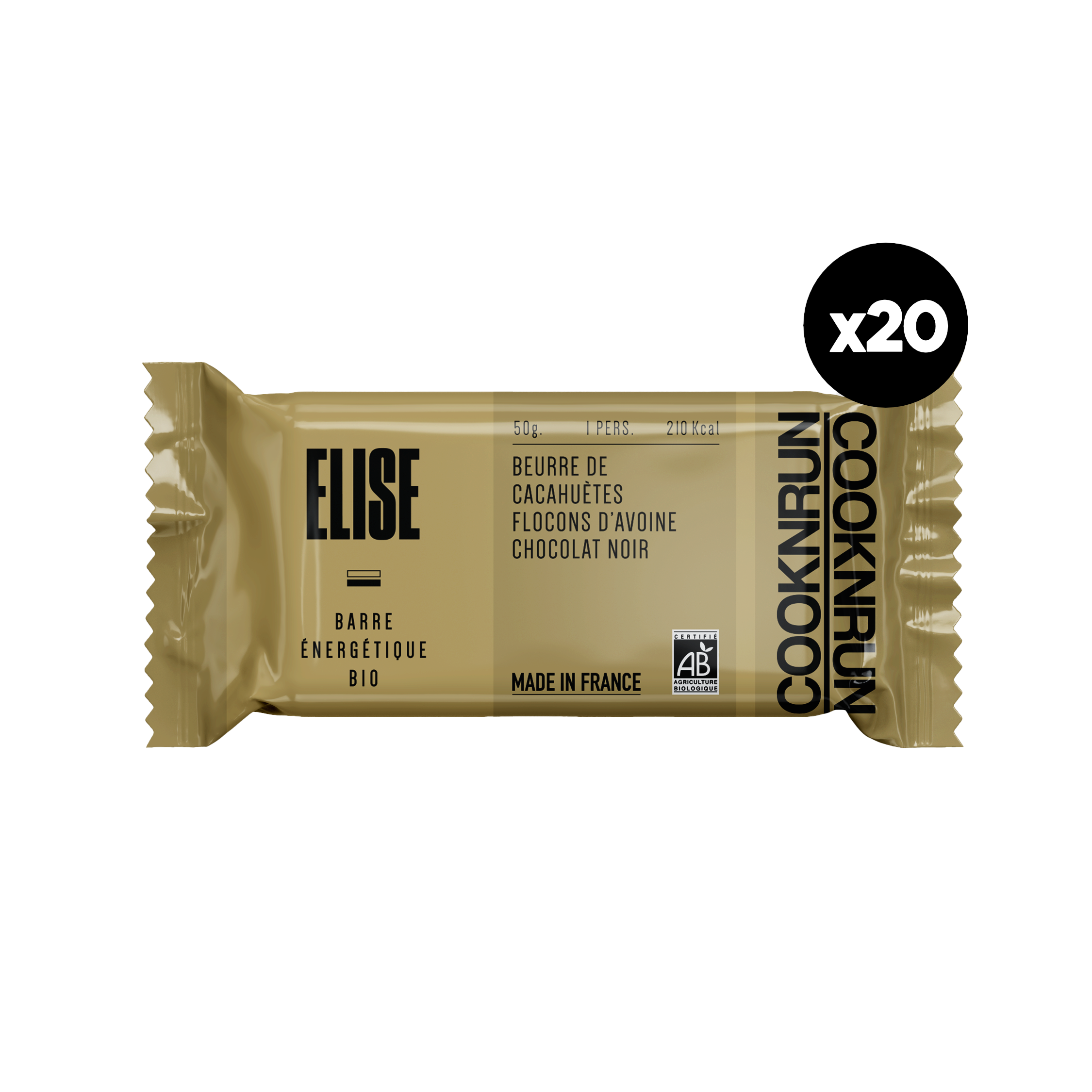 Elise Bio-Energieriegel | Erdnussbutter, Schokolade